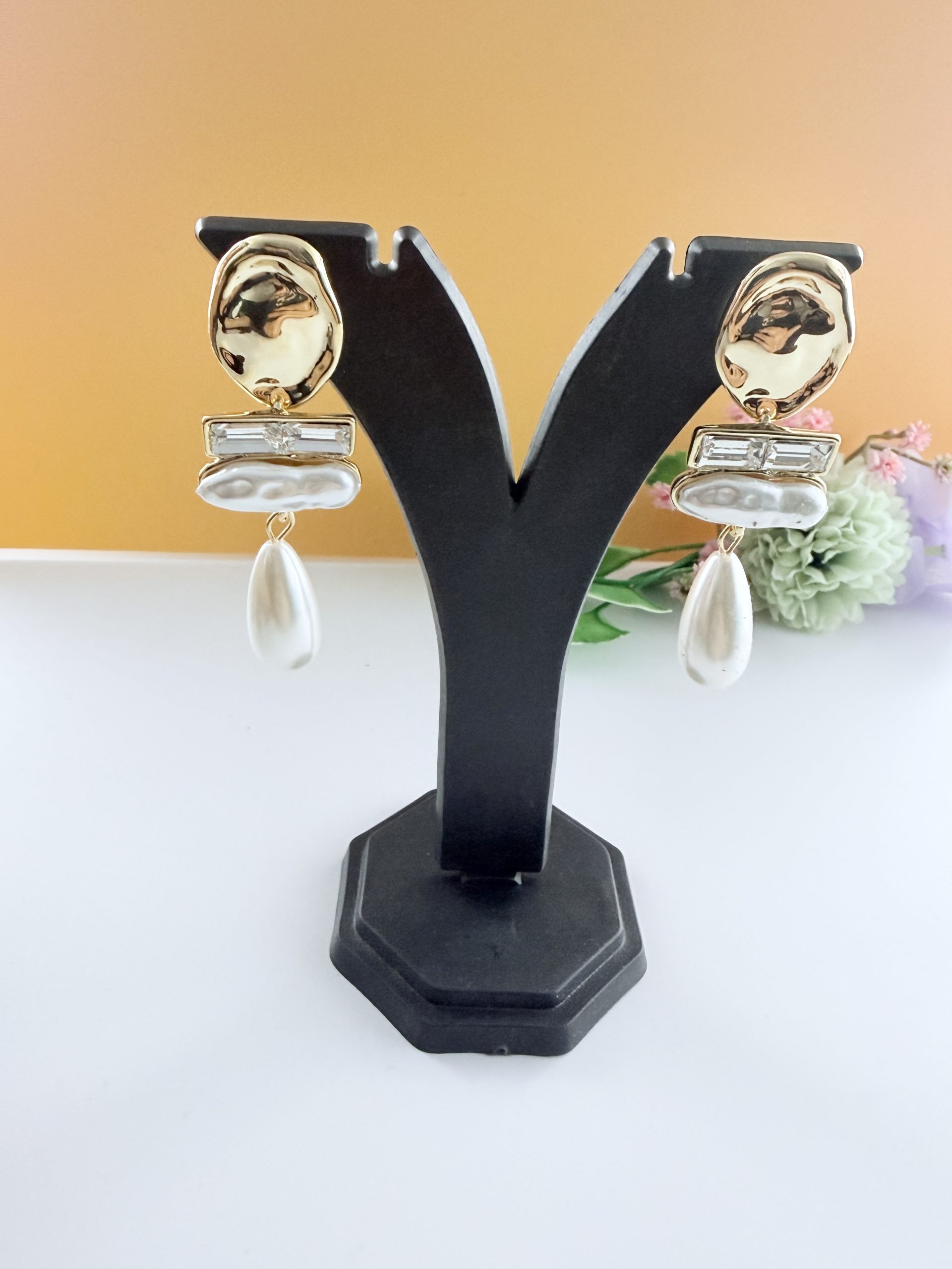 Pearl Drop Earrings - Image 2